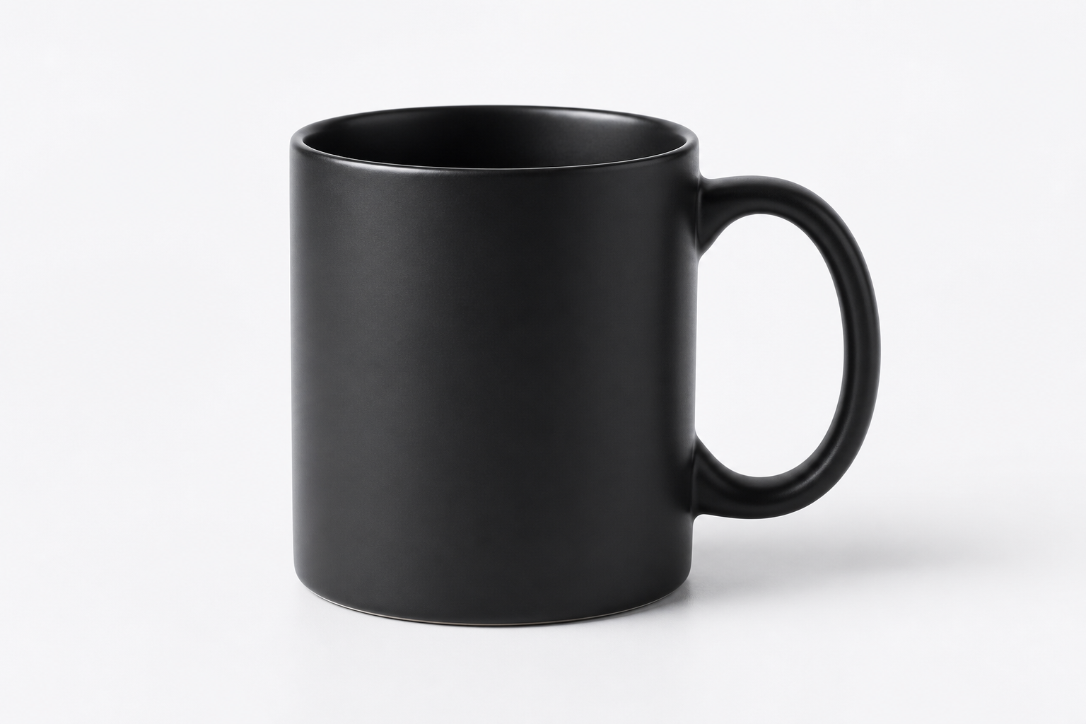 gpt-image-2 generated e-commerce product image: matte black mug, white background soft shadow, can be directly listed