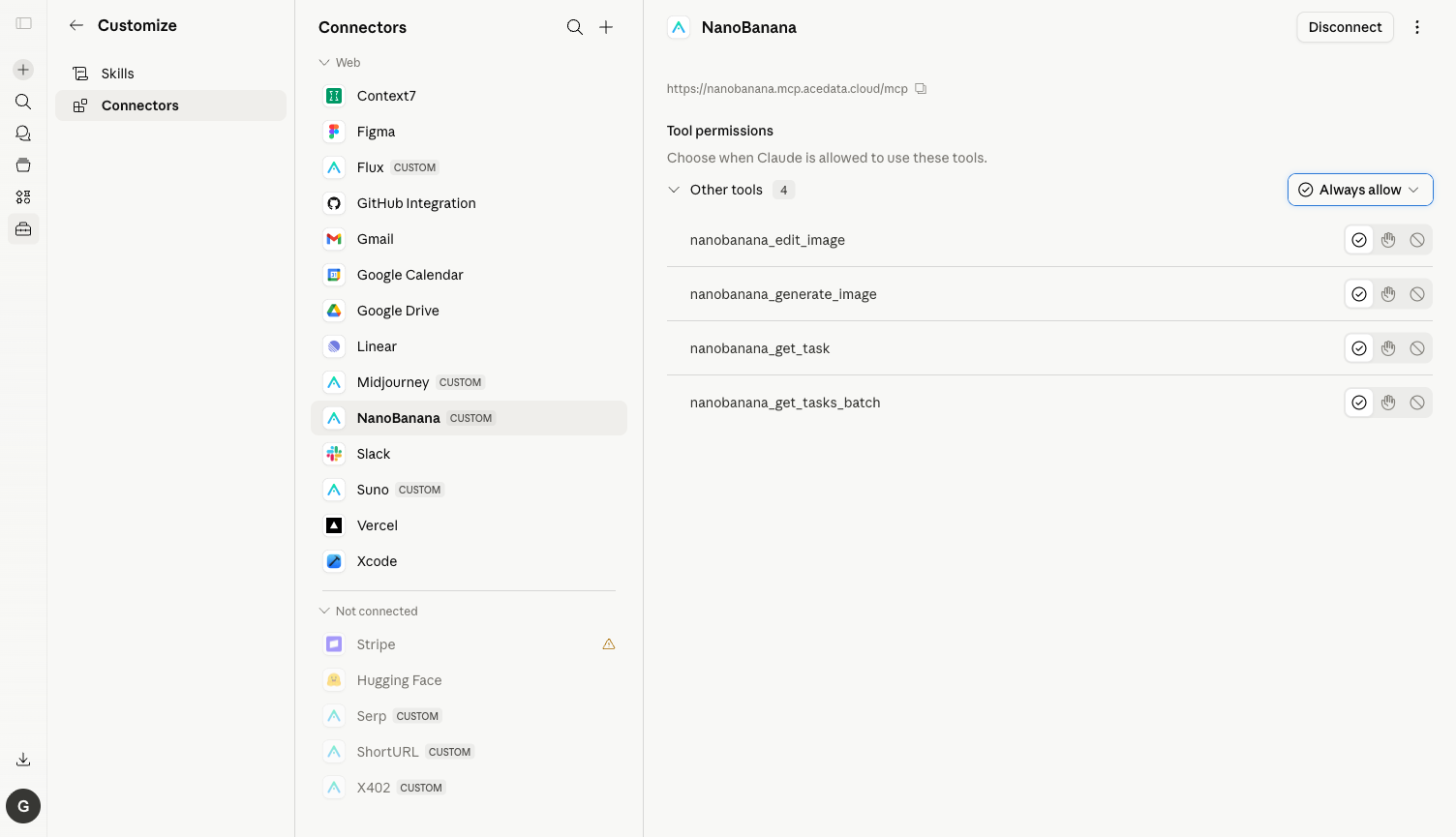 NanoBanana Connector Tool List