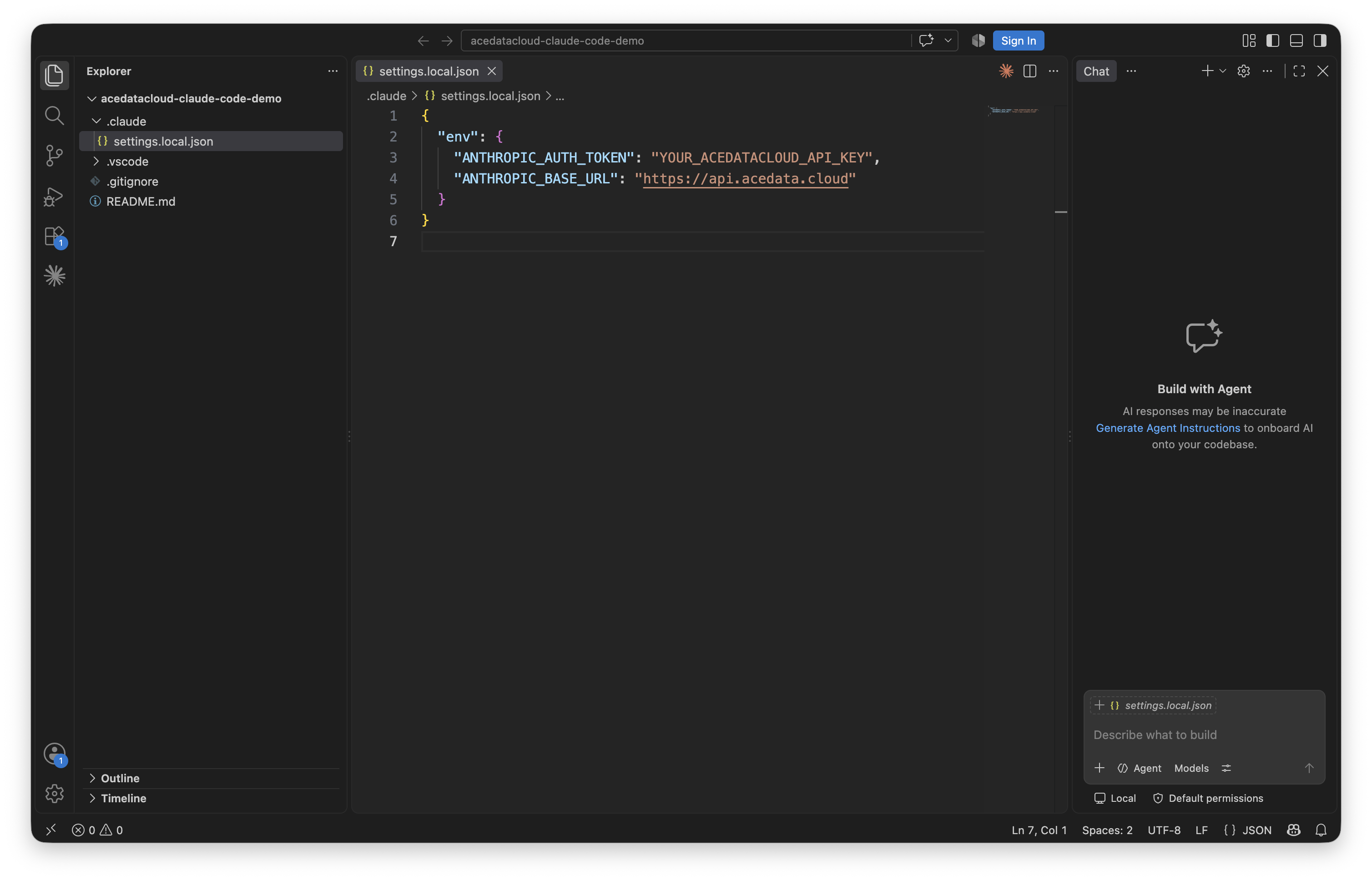Lingxi AI Plaza Claude Code Configuration in VS Code