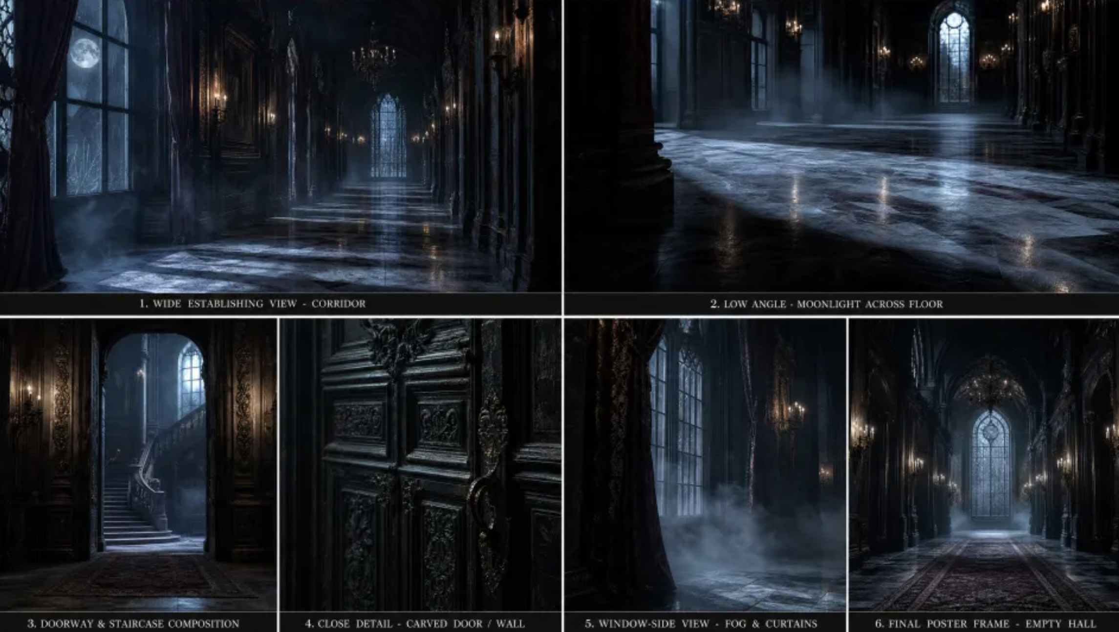 Dark castle scene references
