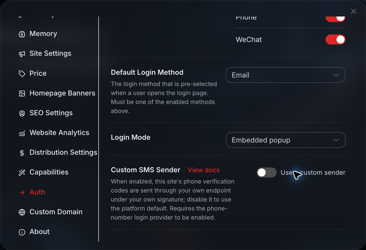 Studio Default Login Method and Login Mode