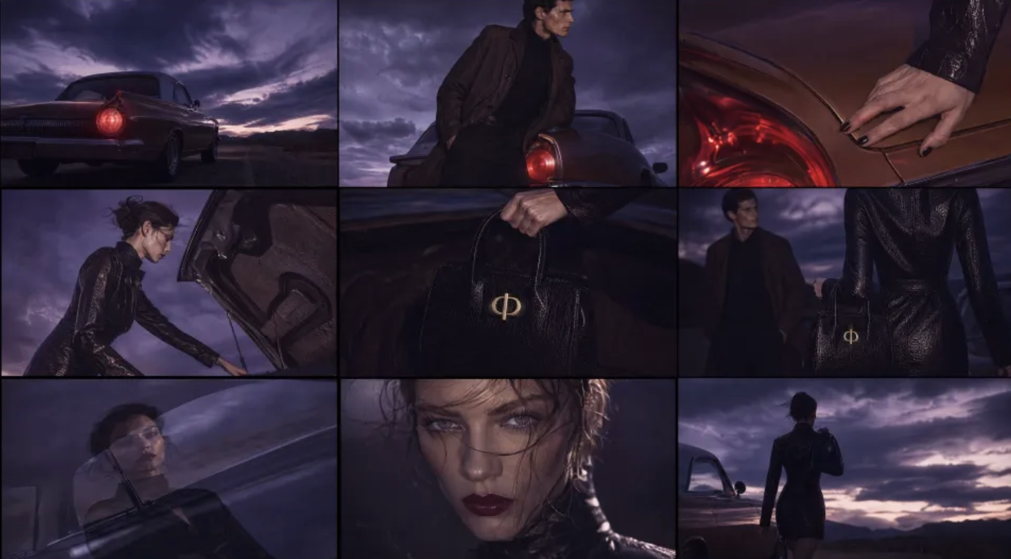 Desert road and vintage car brand film atmosphere reference