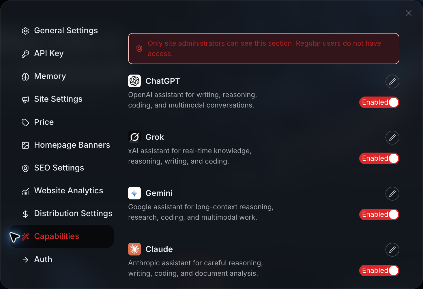 Capability settings: first keep the tools you are familiar with and can provide support for