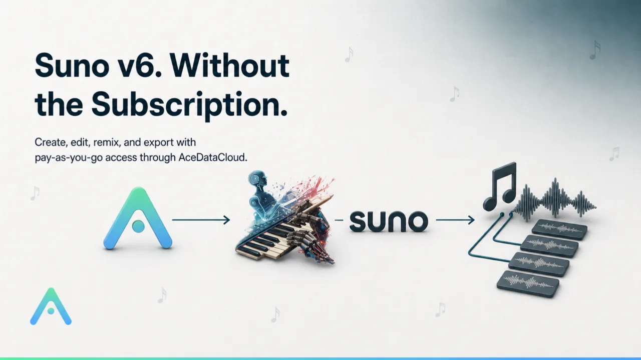 Suno v6가 출시되었습니다: 구독료를 지불할 필요 없이, 모든 음악 생성이 실제 필요에 따라 과금됩니다
